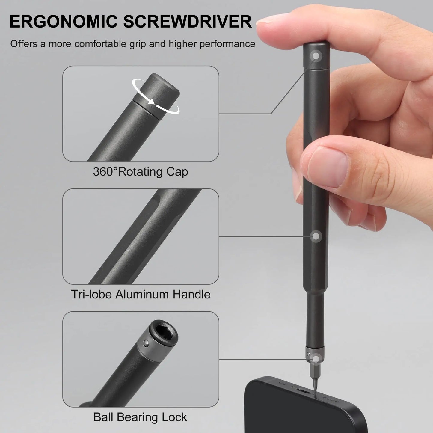 FANACAN Precision mechanic screwdriver set, mini tool set with Torx T5 T6 T8 T9 T10, etc., repair kit for iPhone, iPad, Macbook, Switch, PS4, PS5, Xbox, laptop, computer, PC, glasses, watches, etc