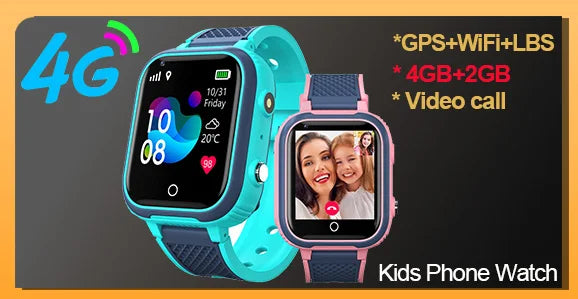 LT21 4G Smart Watch Kids GPS WIFI Video Call SOS IP67 Waterproof Child Smartwatch Camera Monitor Tracker Location Phone Watch