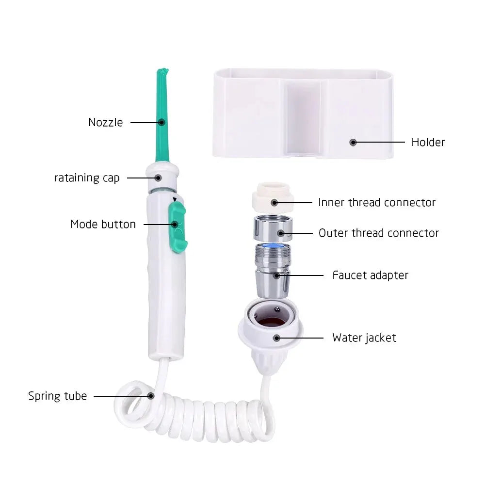 New Faucet Oral Irrigator Portable Teeth Cleaner Dental Water Flosser Pressure Adjustable Water Pick Jet Flossing No Charge Need