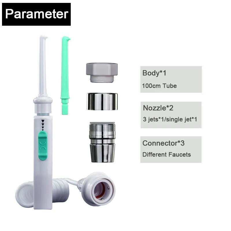 New Faucet Oral Irrigator Portable Teeth Cleaner Dental Water Flosser Pressure Adjustable Water Pick Jet Flossing No Charge Need