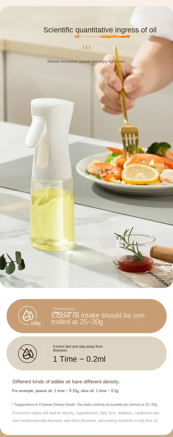 Kitchen Oil Bottle Cooking Oil Spray Olive Bottle Fitness Barbecue Spray Oil Dispenser