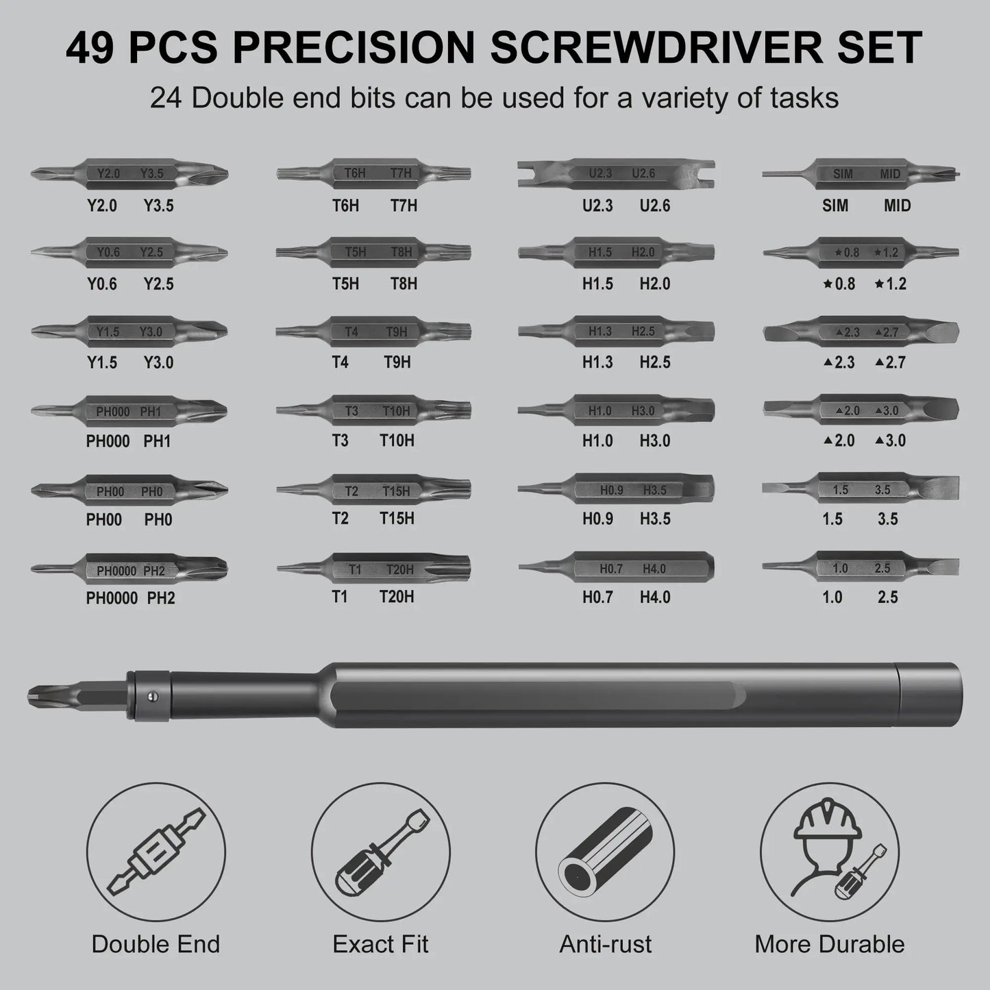 FANACAN Precision mechanic screwdriver set, mini tool set with Torx T5 T6 T8 T9 T10, etc., repair kit for iPhone, iPad, Macbook, Switch, PS4, PS5, Xbox, laptop, computer, PC, glasses, watches, etc