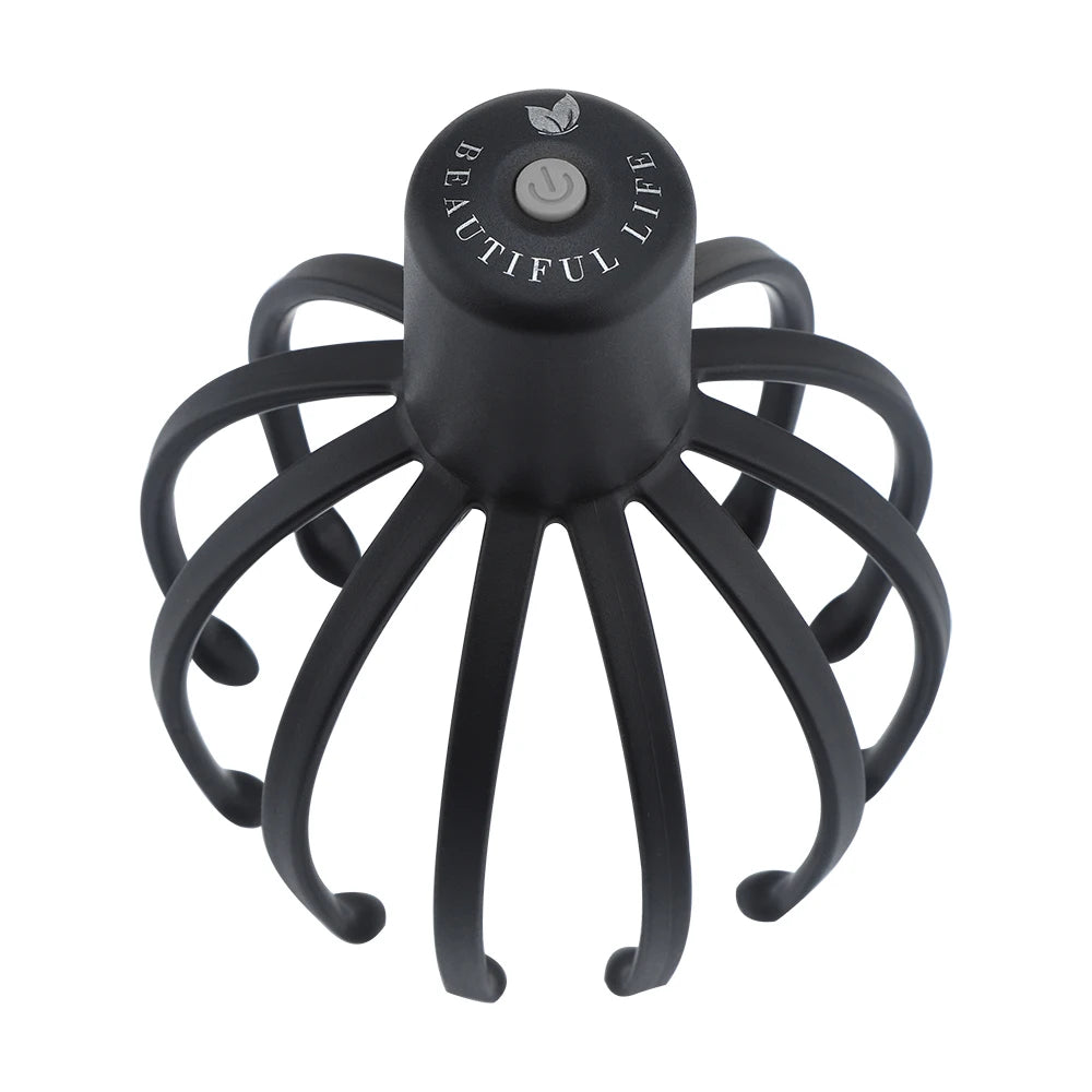 Electric Head Massager with Three Gears 12 TPE Massage Claws Head Massage Device USB Rechargeable