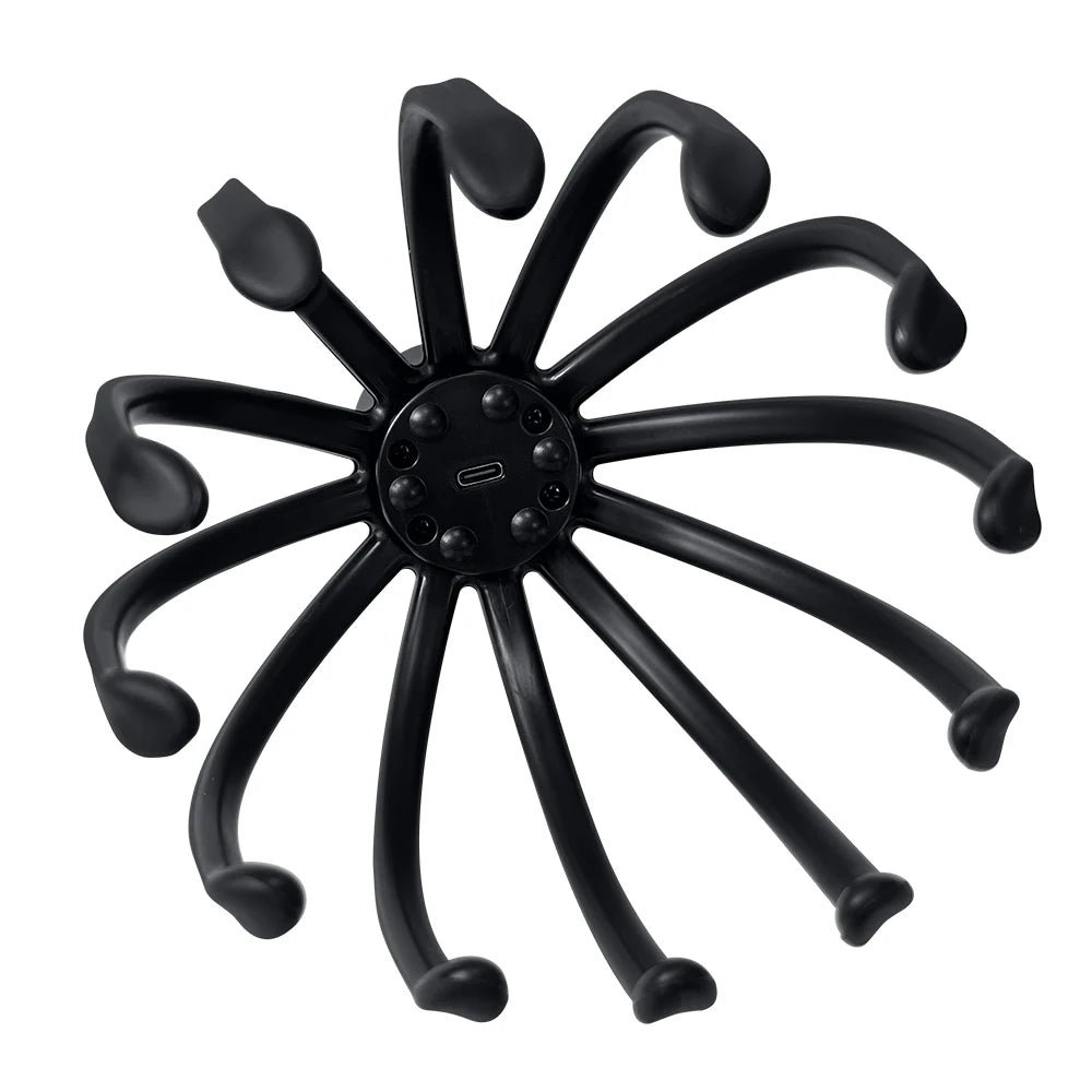 Electric Head Massager with Three Gears 12 TPE Massage Claws Head Massage Device USB Rechargeable